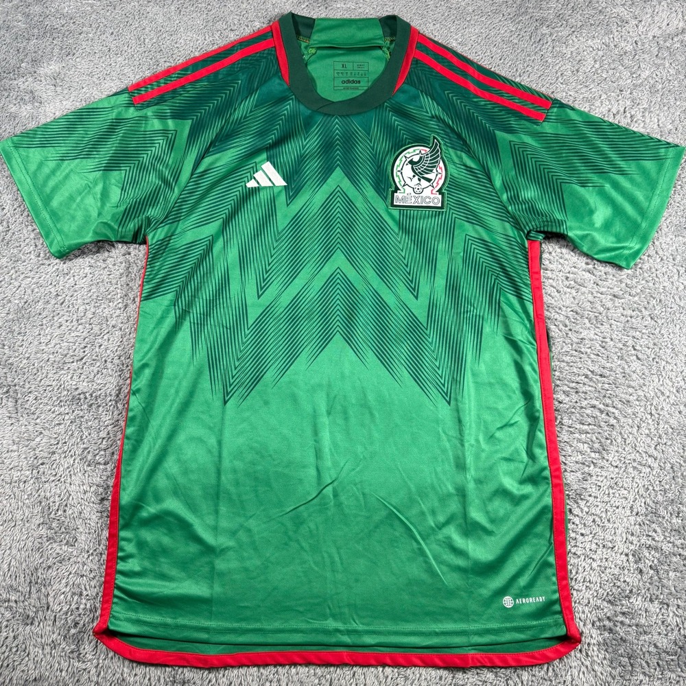 Adidas Mexico Soccer Jersey Mens XL Green Panchito 10 World Cup 2022